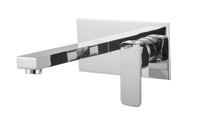 Brass Wall Mounted Shower Mixer In Contemporary Style T8689