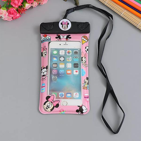 Clear Waterproof Cell Phone Pouch Cartoon Waterproof Mobile Pouch Cover Floating