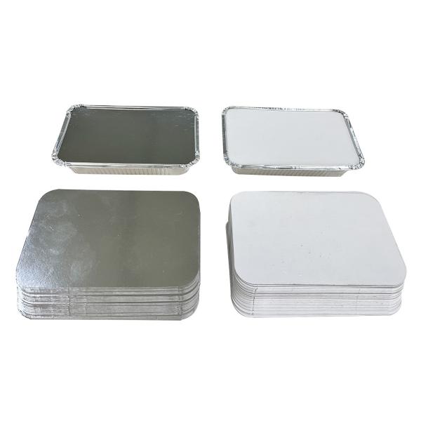 Aluminum Rectangle Takeaway Foil Food Containers for Disposable Baking Pan Trays