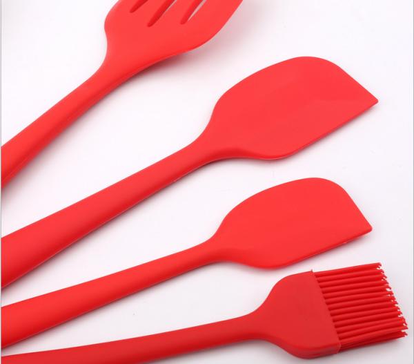 Safe Silicone Kitchenware Products , Colorful Multifunction Silicone Spatula Set