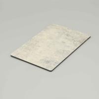 Scratch Resistant Cement Acp Mirror Sheet Light Gray Marble Composite Panel 4MM