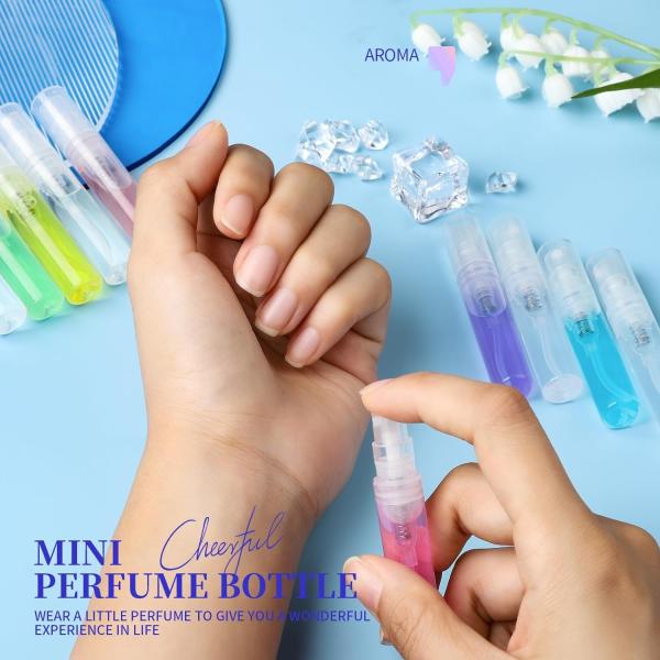 3ml Mini Spray Bottle, 10 Pack 3ml Mini Clear Plastic Spray Bottle Empty, Fine Mist Refillable Mini Perfume Bottle
