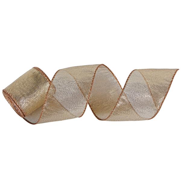 Customized Support 63mm Wide Christmas Metallic Glitter Ribbon for Xmas Decorations