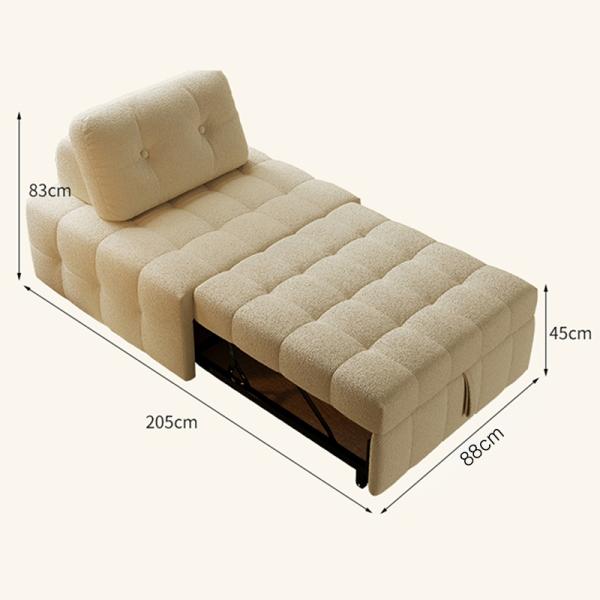 Convertible Folding Sofa Bed Sleeper Chair with Pillow for Living Room Home Office Apartment Single Size
