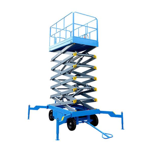 8m Electric Hydraulic Mobile Scissor Lifting Platform For Outdoor Use