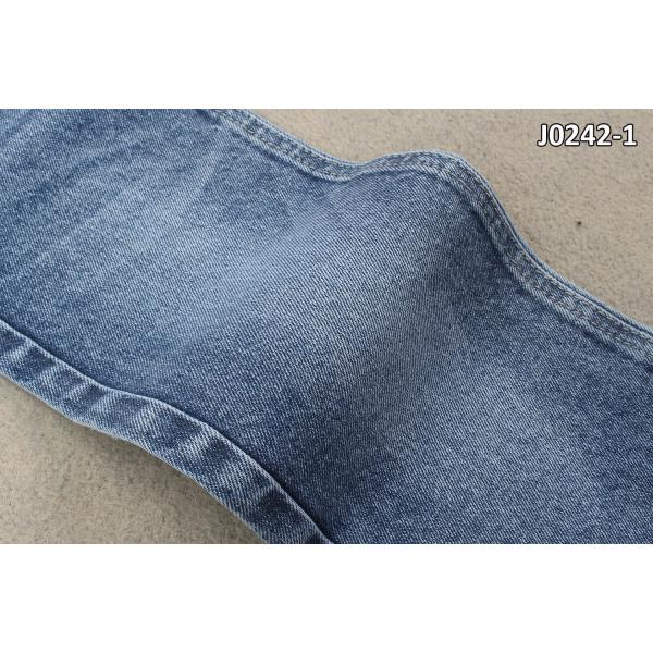 Cotton Light Stretch Denim Fabric Dark Blue Color 58 Inch Width