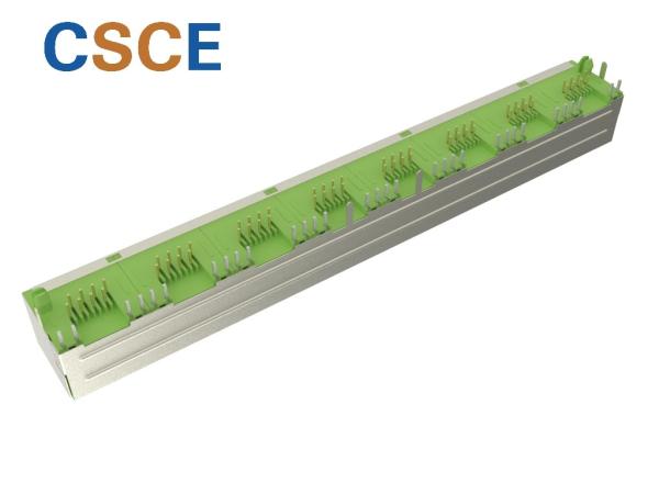 8 Pin 8P8C RJ45 Female Jack Connector With LED 125vac FCC CE ISO9001