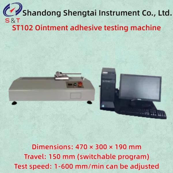 Travel 150mm Ointment Adhesive Testing Machine Load Range 0-5000mN Speed 1-600mm/Min