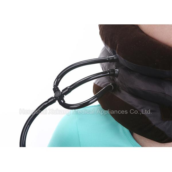 Free Size Black Cervical Traction Collar Encrypted Knitted Full Elastic Flannel Material