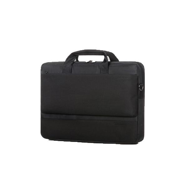 Bolsas do portátil da pasta do oxford das mulheres impermeáveis preto vermelho do saco do computador de 14 polegadas