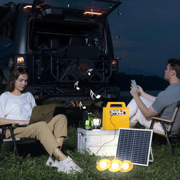 Radio and Lighting Function 20W Solar Lighting System with 12V 7AH Battery Capacity