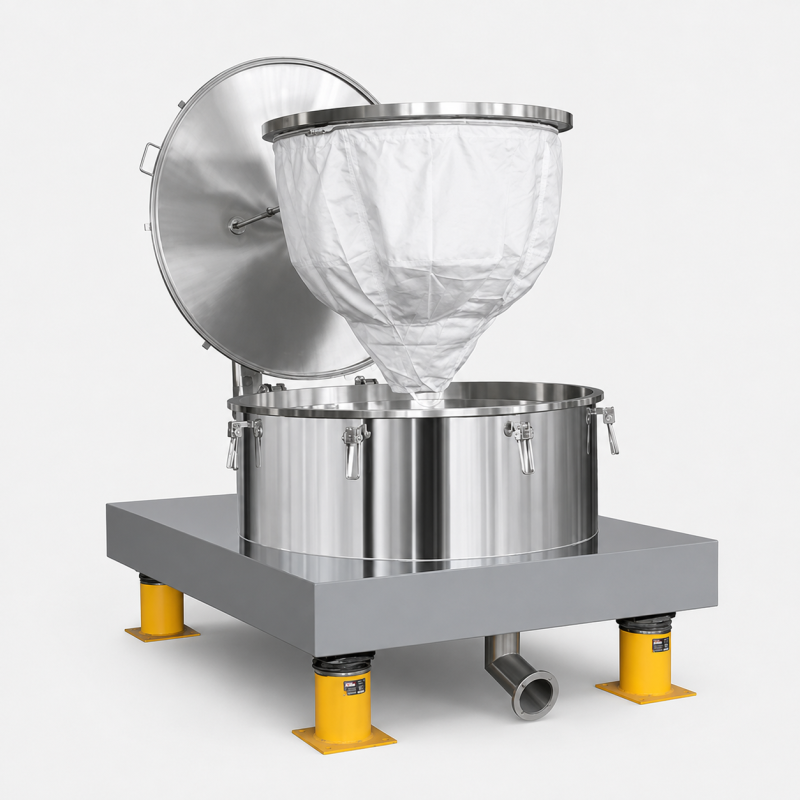 Bag Lifting Centrifuge for Delicate Crystal Batch Recovery