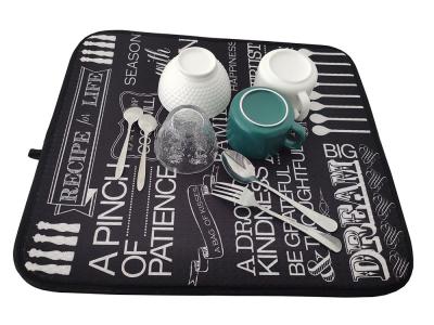 Tapis lavable de séchage de plat de 41 x de 46cm Microfiber