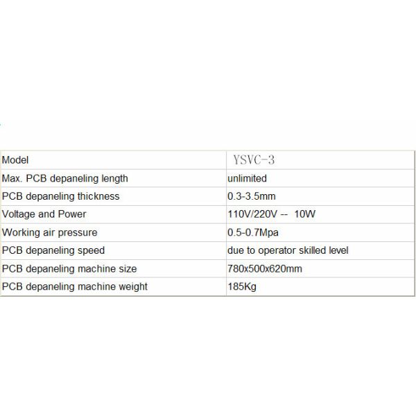 YSVC-3 Unlimited Length Straight Knife PCB V-Cut Separator Machine for SMT Production Line