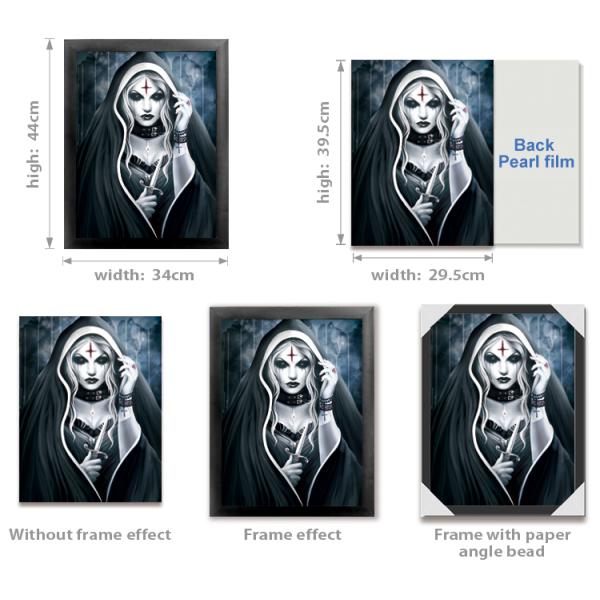 Film Lamination Lenticular Flip , 3D Triple Transition Lenticular Poster 12x17 Inches
