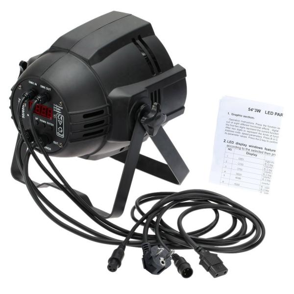 DMX512 8 DMX Channels 54*3W RGBW LED Par 64 Can for Wedding DJ