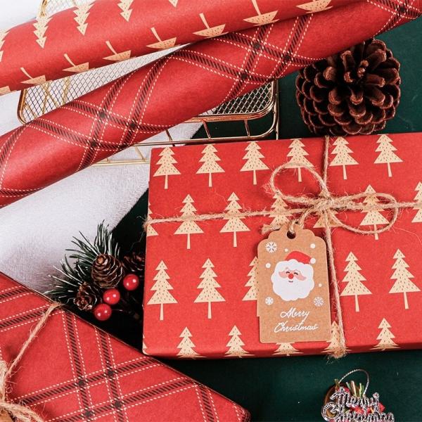 Pacote de caixa de presente MSD para decoração Natal Férias Festa Diária Festa Kraft Arte Papel de embrulho