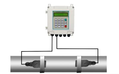 High Accuracy IP68 Transit Time Ultrasonic Flow Meter For Water And Gas Bidirectional