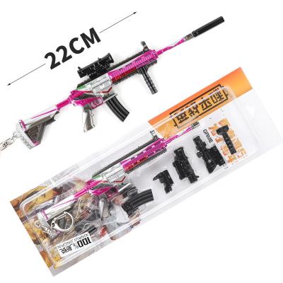 Zinc Alloy  Standard Model Metal Gun Keychain M416 Shake Your Body 22CM