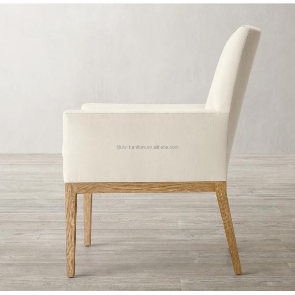 Silla de comedor de madera tapizada para restaurante y hotel moderno