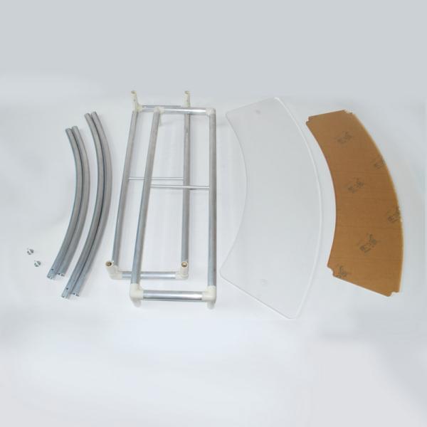 Acrylic Tabletop Tension Fabric Banner Stands Curved Podium Counter