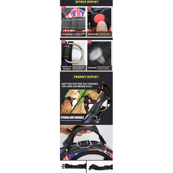 High Quality Big Pet Dog Harness No Pull Reflective Adjustable With Handle Pet Products