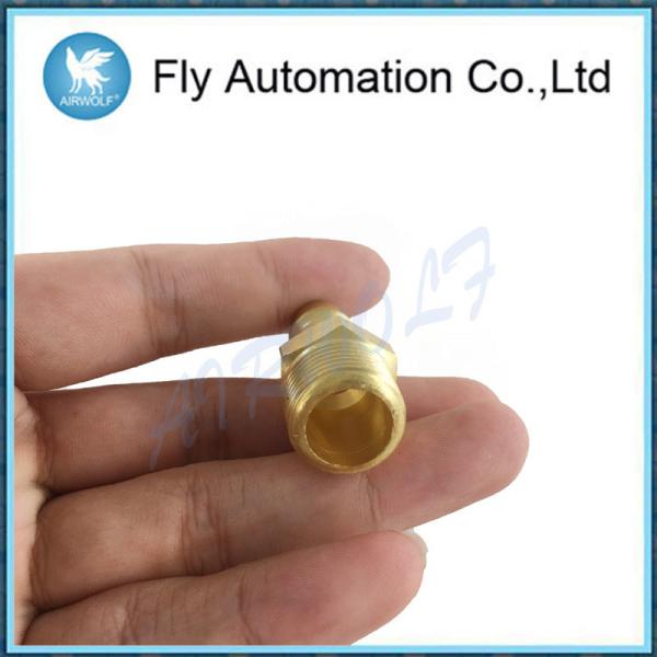 Yellow Metal Steel Pneumatic Pipe Fittings Hardened Male Thread G3 / 8 Plugs