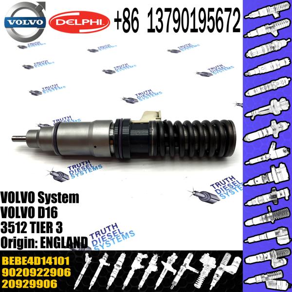 Injetor de combustível diesel novo 20929906 20780666 BEBE4D14101 20929906 para VOL Del-phy D12 D16 A40E BEBE4D14101