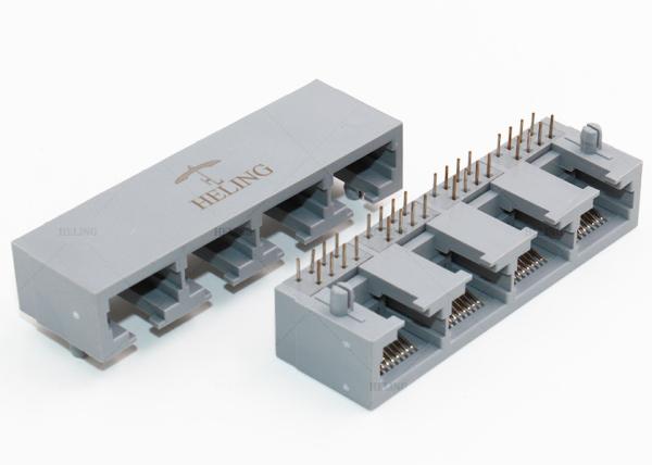 Right Angle Female Ethernet Connector RJ45 Plug For Networking Modem