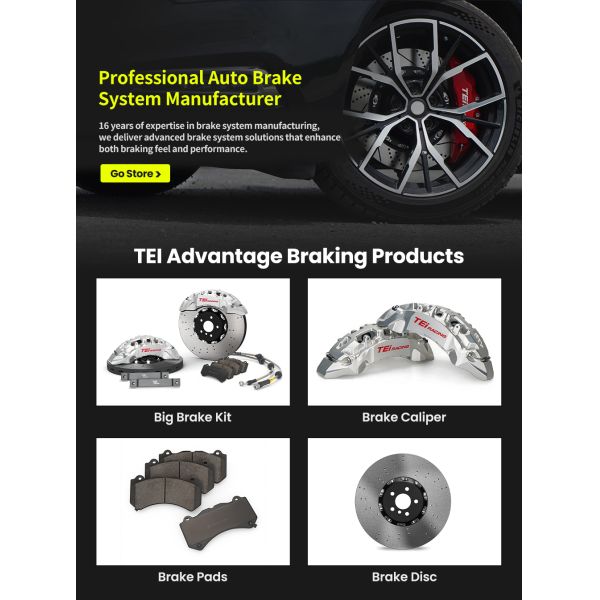 TEI BBK S-X Auto Brake System Carbon Ceramic Brake Rotor Modified Car Front 10 Pot Brake Caliper Kit for Range Rover