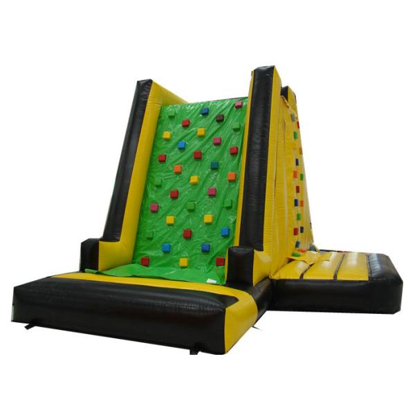 Commericial Inflatable Rock Climbing Wall Mountain Three Sides Silk Printing