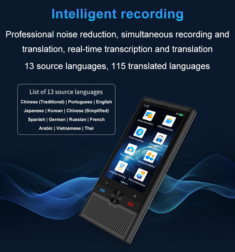 Smart AI Translator Device Portable Translation Machine Support Voice Text Scan Translation