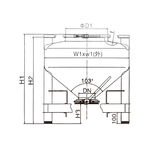 High Efficiency Square Tablet Hoppers For Material Conveying And Storage