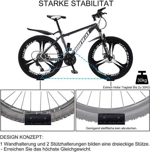 Bicicleta Mural Montar Armazenamento Hanger Stand Bicicleta Ciclismo Rear Rack com espessura de 4 mm-5 mm