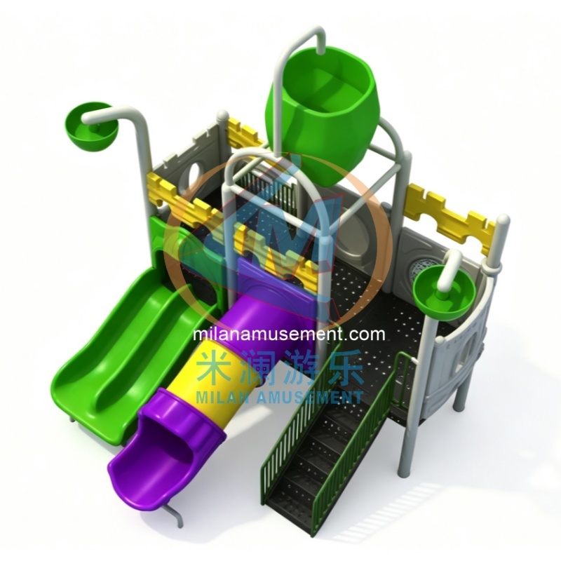 Kids Outdoor Playground Equipment– Multi Water Slide Combo with Pool