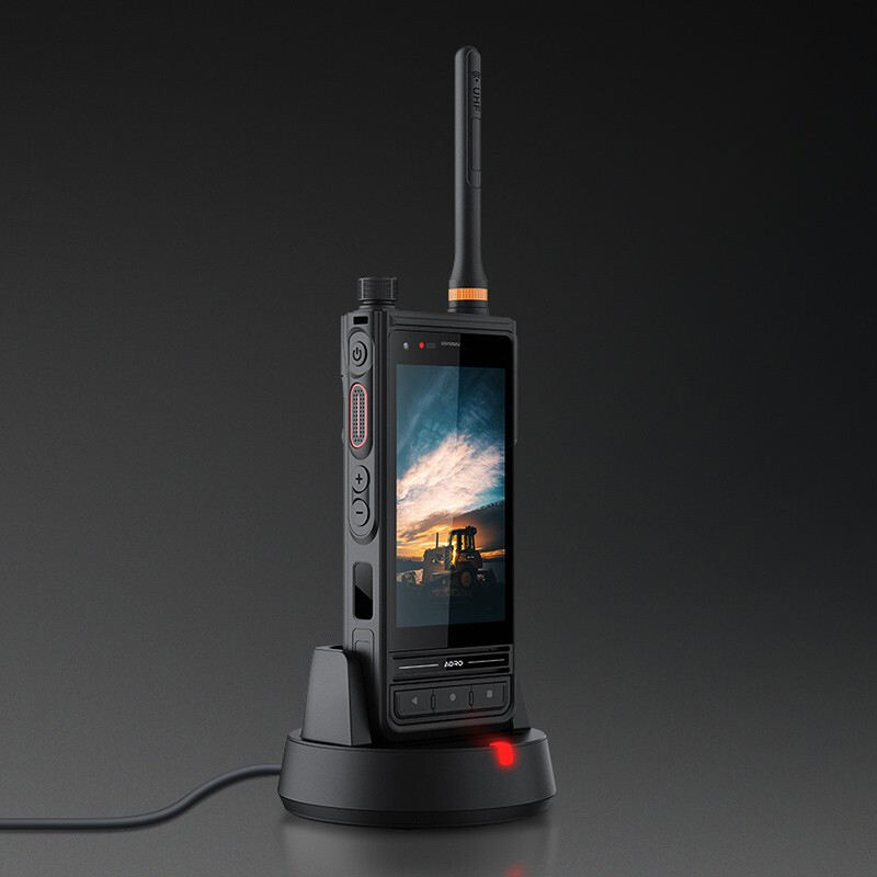 AORO M6 4G Full Netcom Android 10 IP68 Long Range Transmitter Professional Black Handheld Walkie Talkie Smart Phone