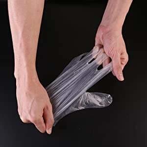 Wholesale Disposable Food Prep Hand Gloves TPE CPE HDPE Black Transparent Strength Disposable Plastic Glove