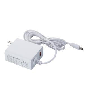 60W USB-C US 壁掛け充電器（固定ケーブル付き）、スマートフォン、タブレット、およびラップトップ用高速Type-C電源アダプター