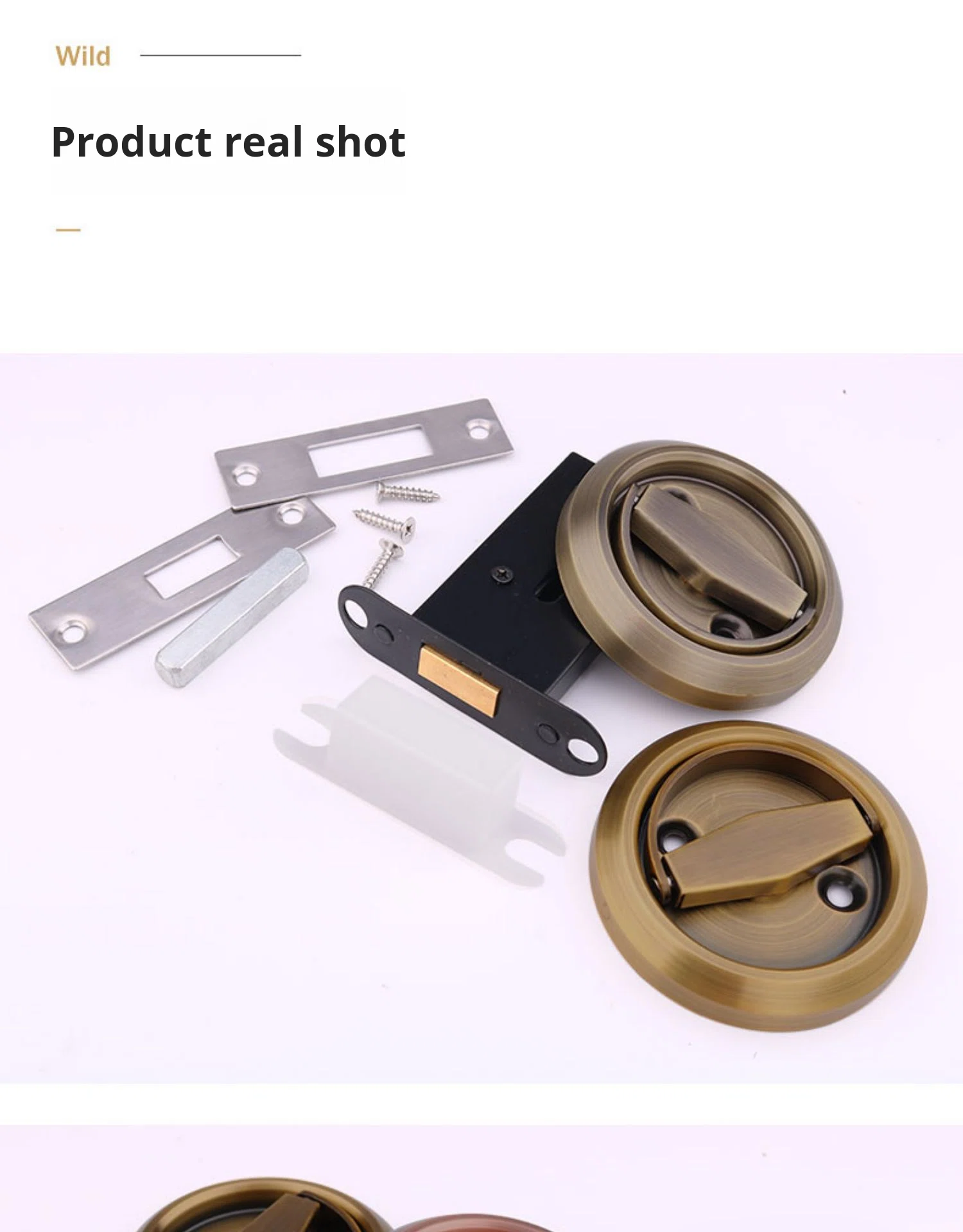 Stainless Steel Invisible Hidden Door Lock Modern Design Universal Bedroom Doors Wall-Mounted Sliding Door Closure Doors