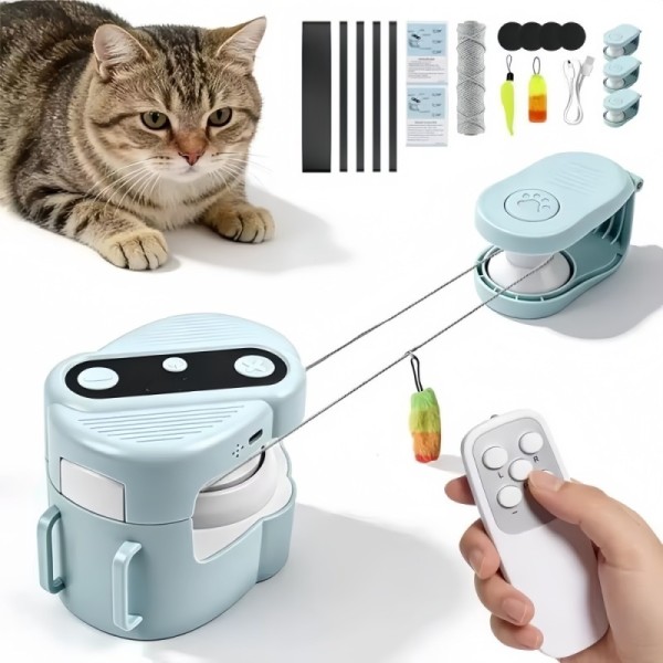 Indoor Wireless Cat Toy Rechargeable Automatic Interactive Cat Teaser For Felines