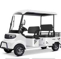 4 Seater Mini Golf Cart 4KW 10 Inch Road Tires Low Speed Electric Bus