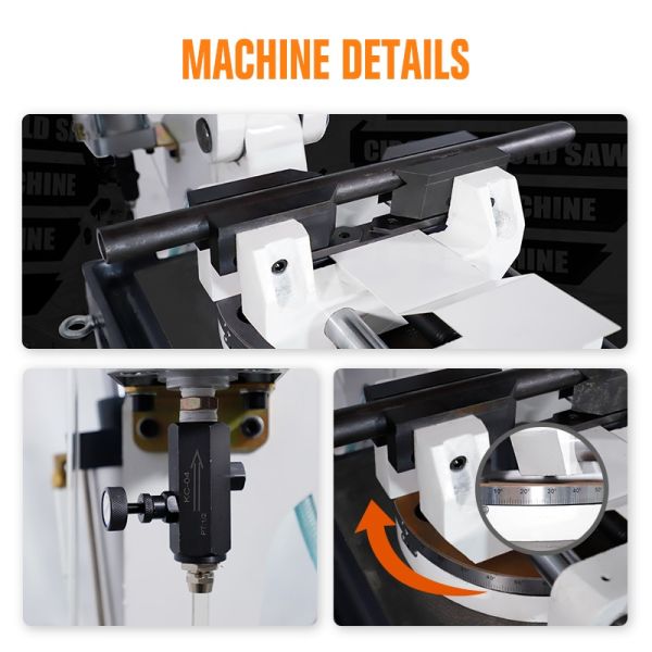 325B Semi Automatic Pipe Cutting Machine Pneumatic Circular Saw Cutter Metal Pipe Cutter