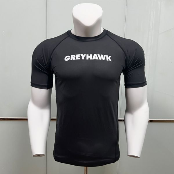 Quick Dry Rash Guard With 220gsm Sublimation Transfer Print For BJJ Sportswear