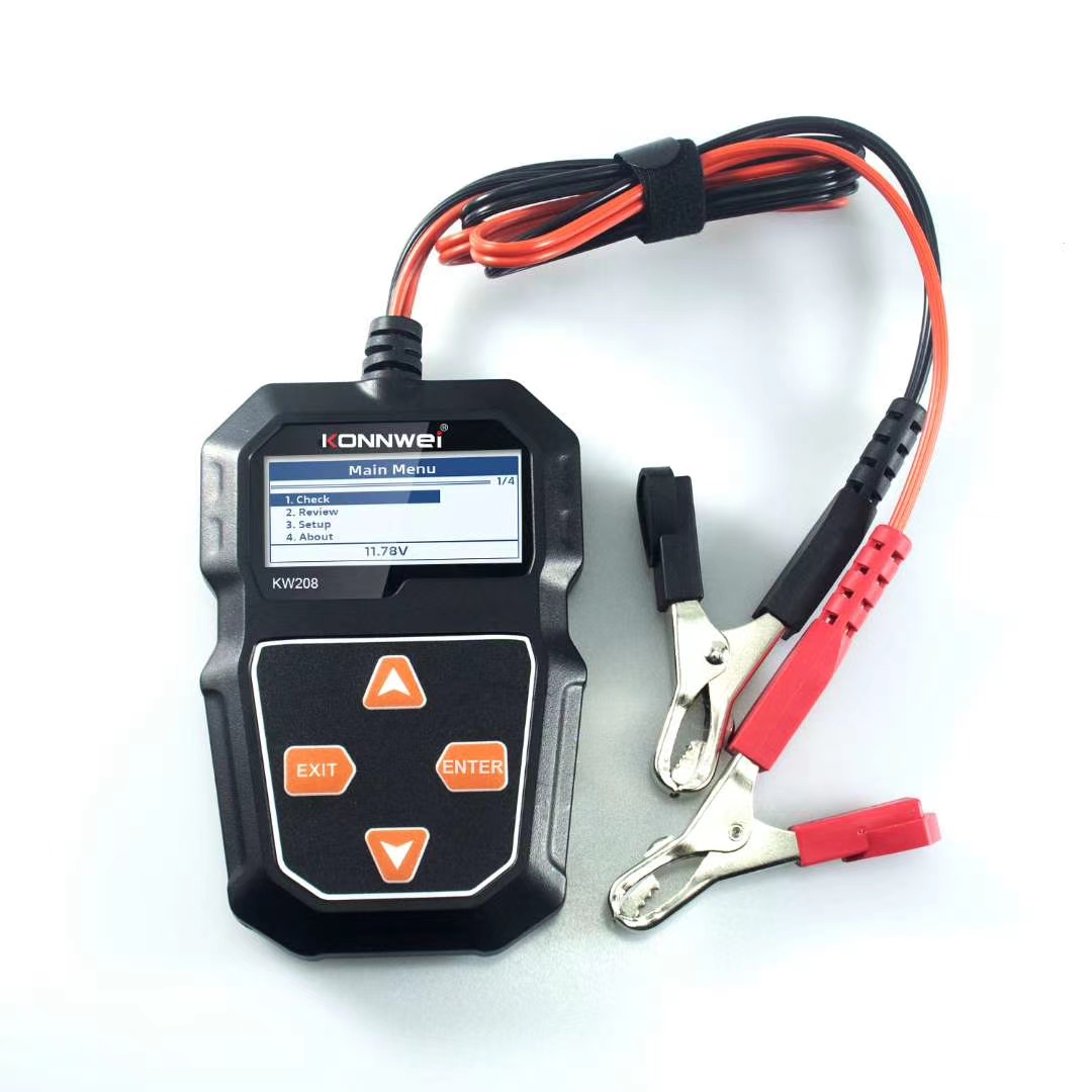 Тестер KONNWEI KW208 разрядки здоровья батареи CCA 12V 100-2000A сгибая