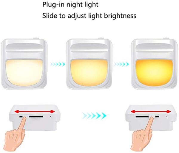 Dimmable Warm White Night Lights Amber Night Light with Auto Dusk to Dawn Sensor