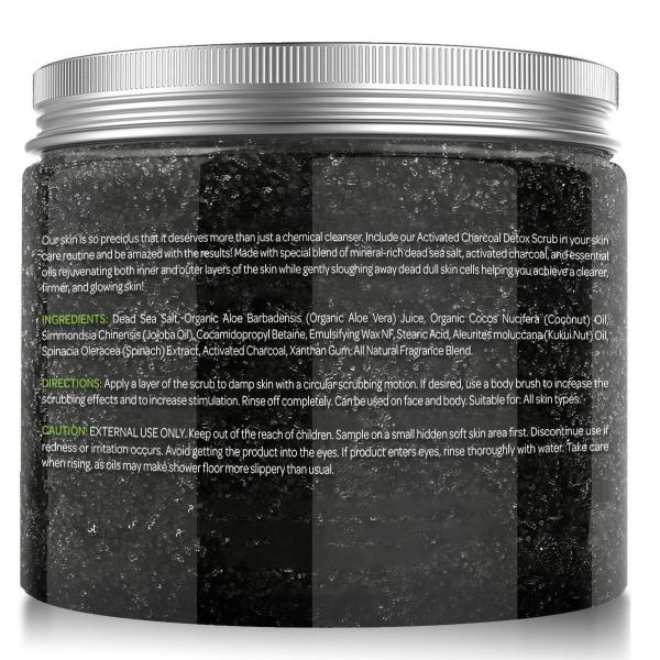 Le corps facial de soins de la peau frottent, corps d'huile de noix de coco de charbon de bois frottent BlackheadsTreatment