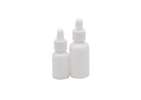 bouteille cosmétique en verre d'huile du cylindre 30ml avec de divers compte-gouttes