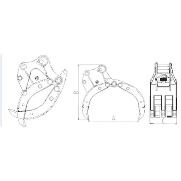 Экскаватор Граппл ведро Гидравлический Древесный Граппл 360 Логовый Граппл И Каменный Экскаватор вращающийся Граппл