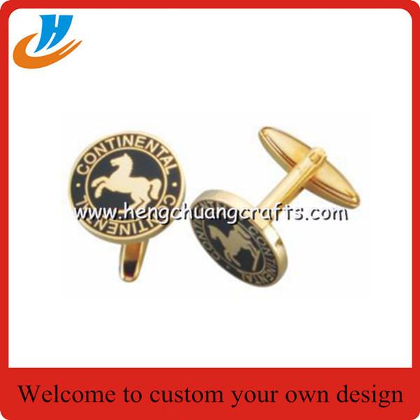 Gold cufflinks,men's T-shirt metal cufflinks high wholesale for important occasion
