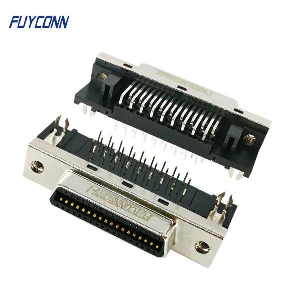 36 conector fêmea do ângulo direito MDR do PWB do conector do Pin SCSI